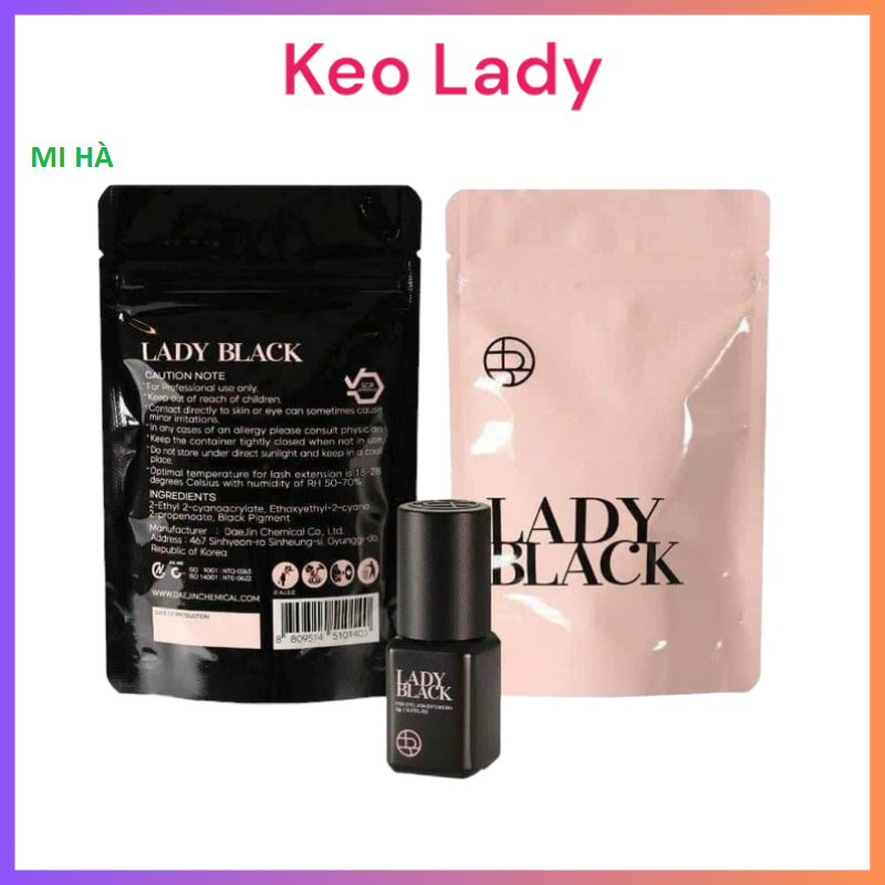 Keo lady đen _keo nối mi lady black khô 2-4s, keo đen dùng nối mi ,tạo fan mi, nối mi volume,nối classic_phụ liệu mi hà