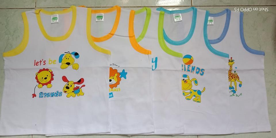 Combo 5 áo ba lỗ cotton cho bé yêu