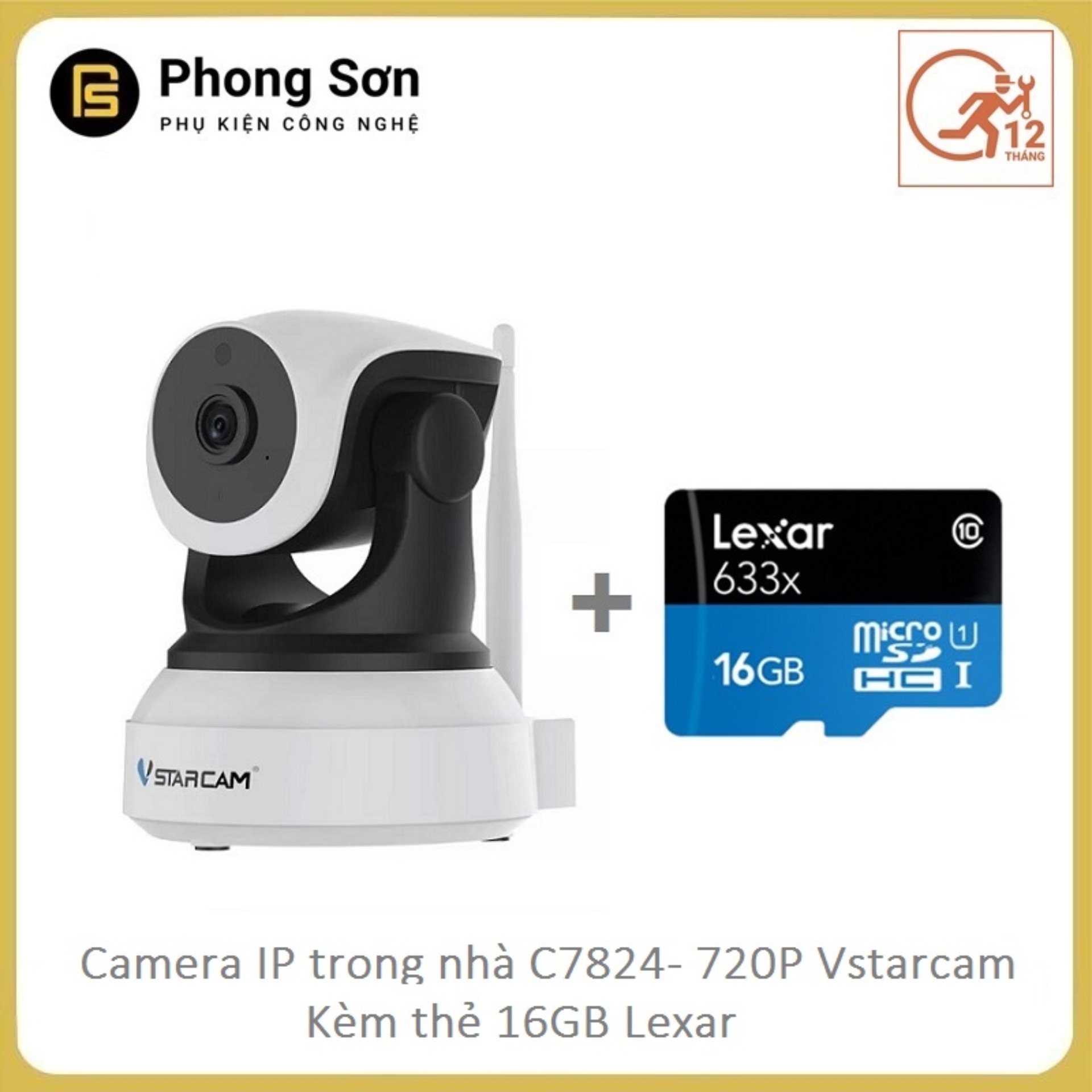 Camera wifi ip c7824 720p vstarcam