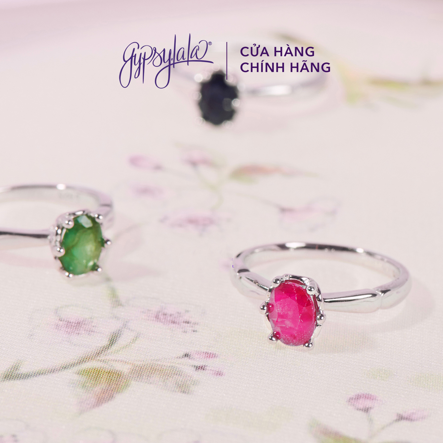 Nhẫn bạc 925 flower đá thiên nhiên sp005090 gypsy.lala