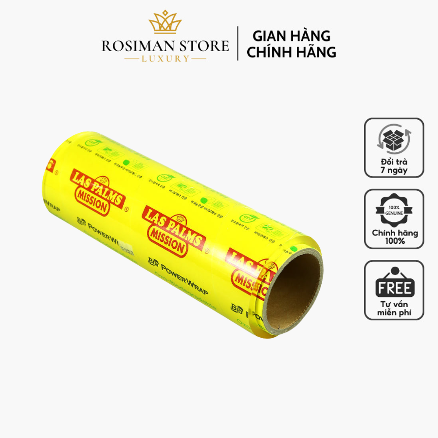 Màng Bọc TP Cuộn Lớn Las Palms 45x500mx10mic An Toàn Dễ Sử Dụng, Chất Lượng Giữ Tươi Thực Phẩm