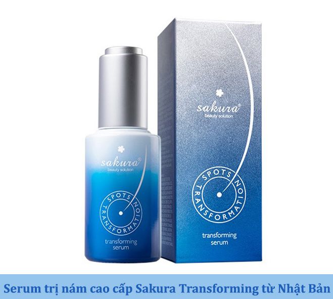 Serum giảm nám tàn nhang, làm đều màu da, dưỡng da trắng sáng, kháng viêm, kháng khuẩn, tái tạo da chính hãng sakura - sakura transforming serum