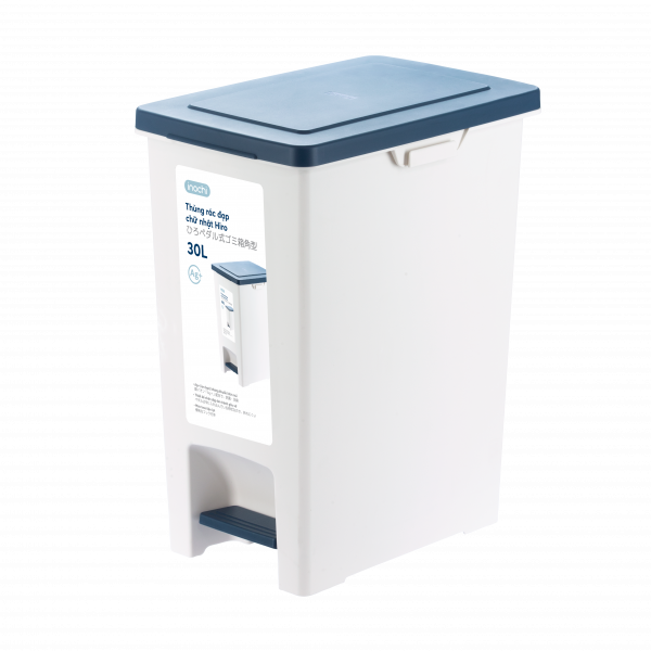 Thùng rác đạp chữ nhật 30L