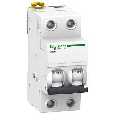 Schneider Electric Aptomat 2 Pha 10A 16A 20A 25A 32A 40A 50A 63A, , Át tép , Cầu dao tự động, MCB , CB tép Acti9 iK60N 2P