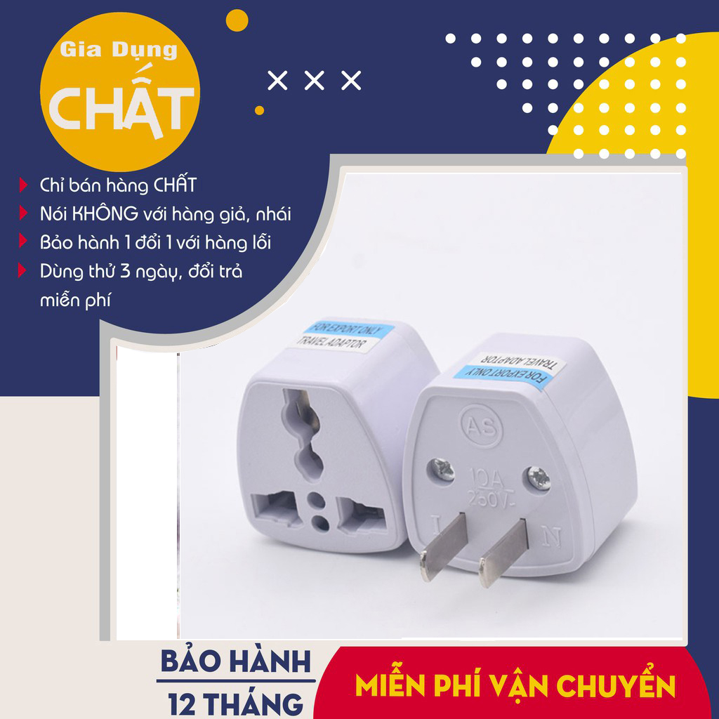 Ổ cắm chuyển đổi 3 chấu sang 2 chấu - ổ cắm chuyển đổi 2 chấu