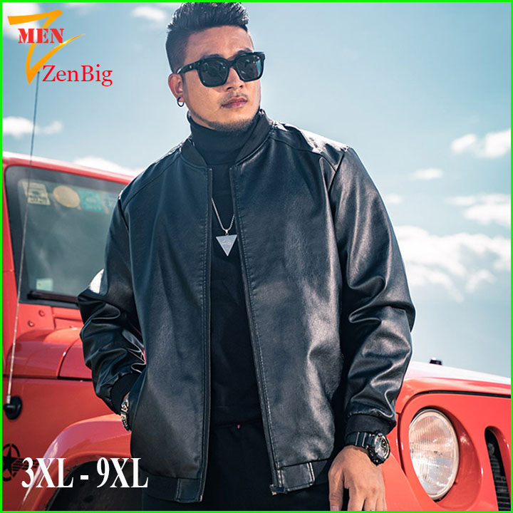 Áo khoác da nam big size, áo da nam size lớn dành cho người mập, người béo