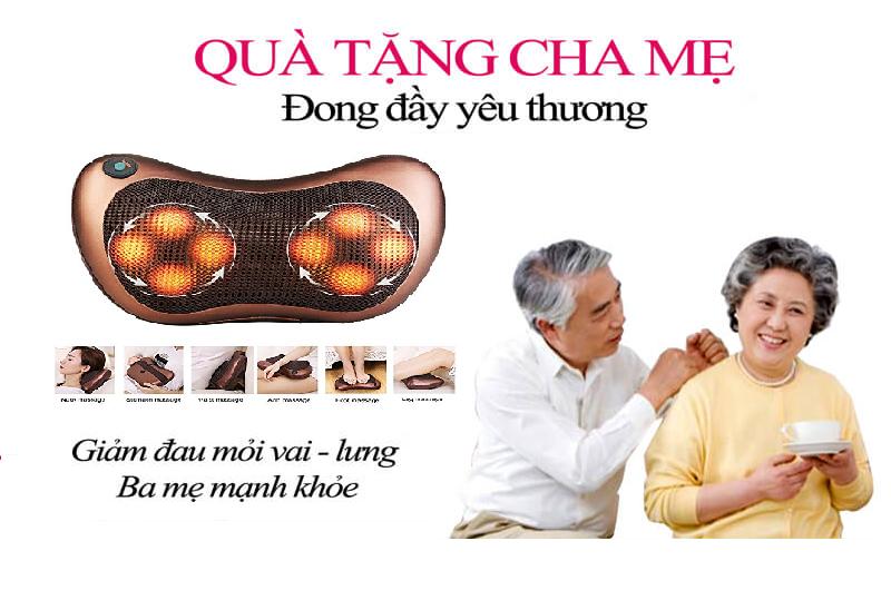 Gối massage hồng ngoại 8 bi -BBVL