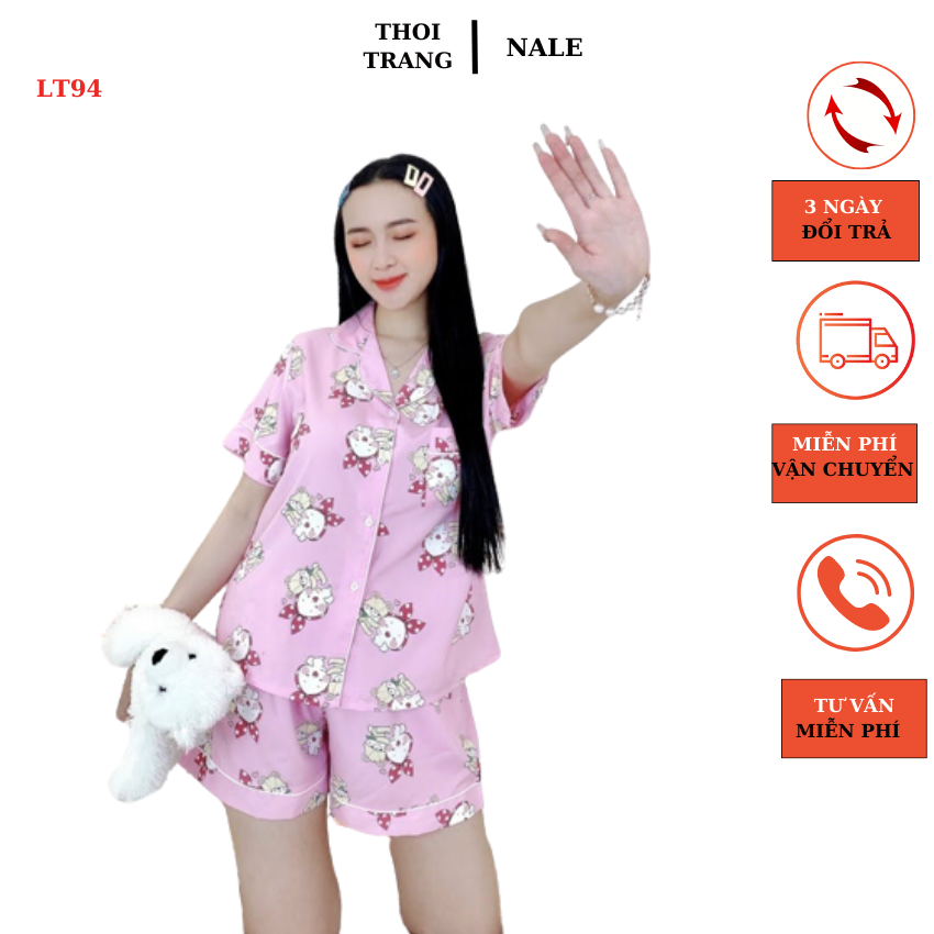 [ HCM ] Đồ bộ pijama lụạ thái quần đùi - Thoi trang nale