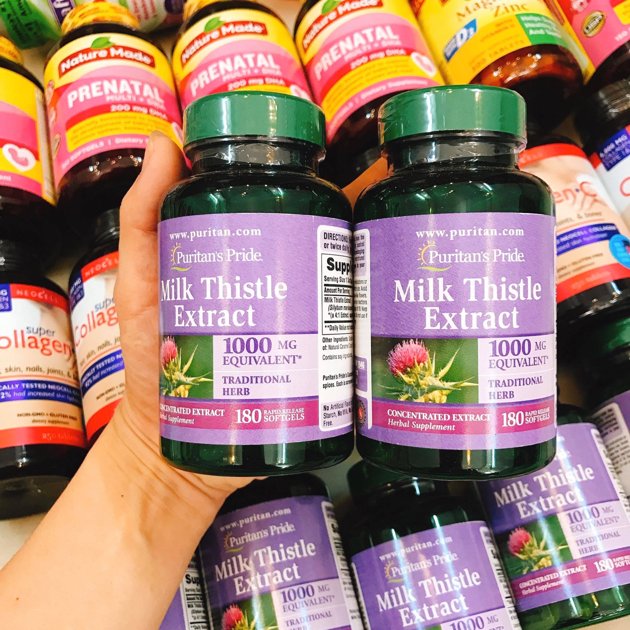 Viên uống bổ, mát, Giải độc gan, hỗ trợ chức năng gan Milk Thistle 180 viên Mỹ