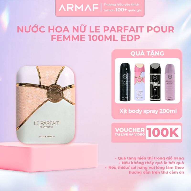 Nước Hoa Nữ Armaf Le Parfait Panache Pour Femme - 100ml