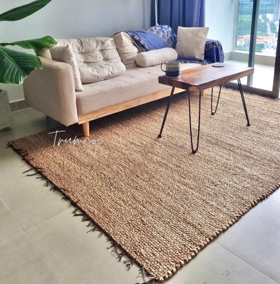 Thảm cói lót sàn chữ nhật bigsize