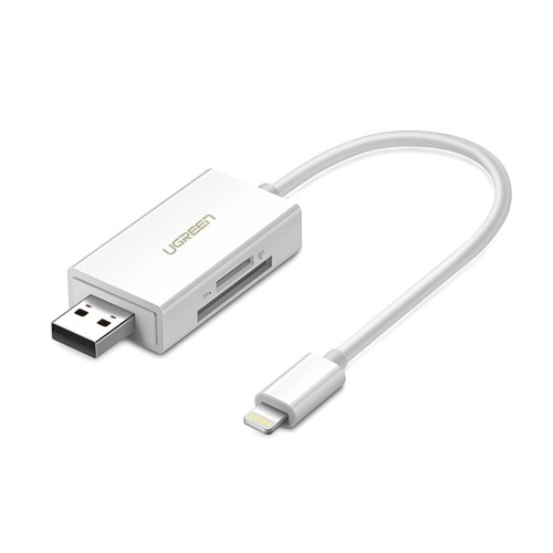 Đầu đọc thẻ sd/tf cho iphone, ipad chuẩn lightning ugreen 30612