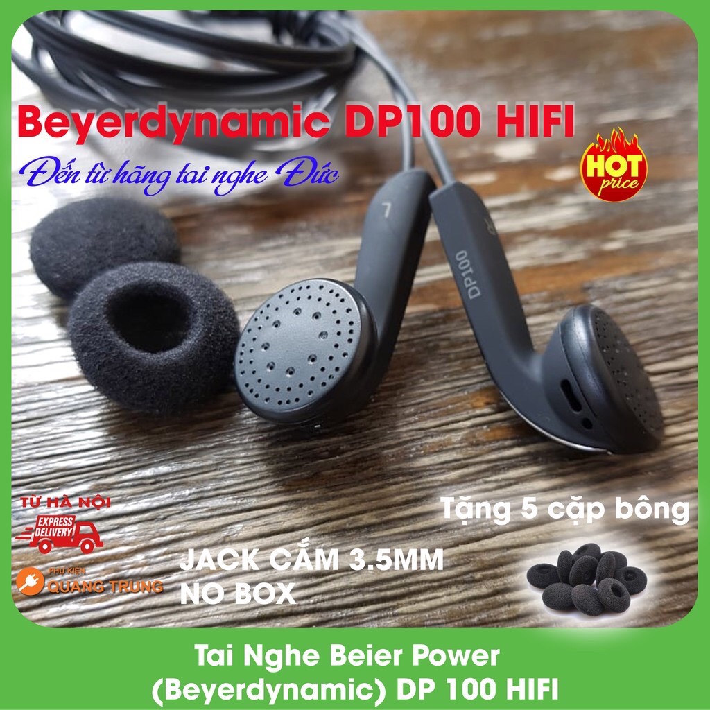 Tai Nghe Beier Power Beyerdynamic DP 100 HIFI,Chuẩn cắm 3.5mm,tặng 5 cặp