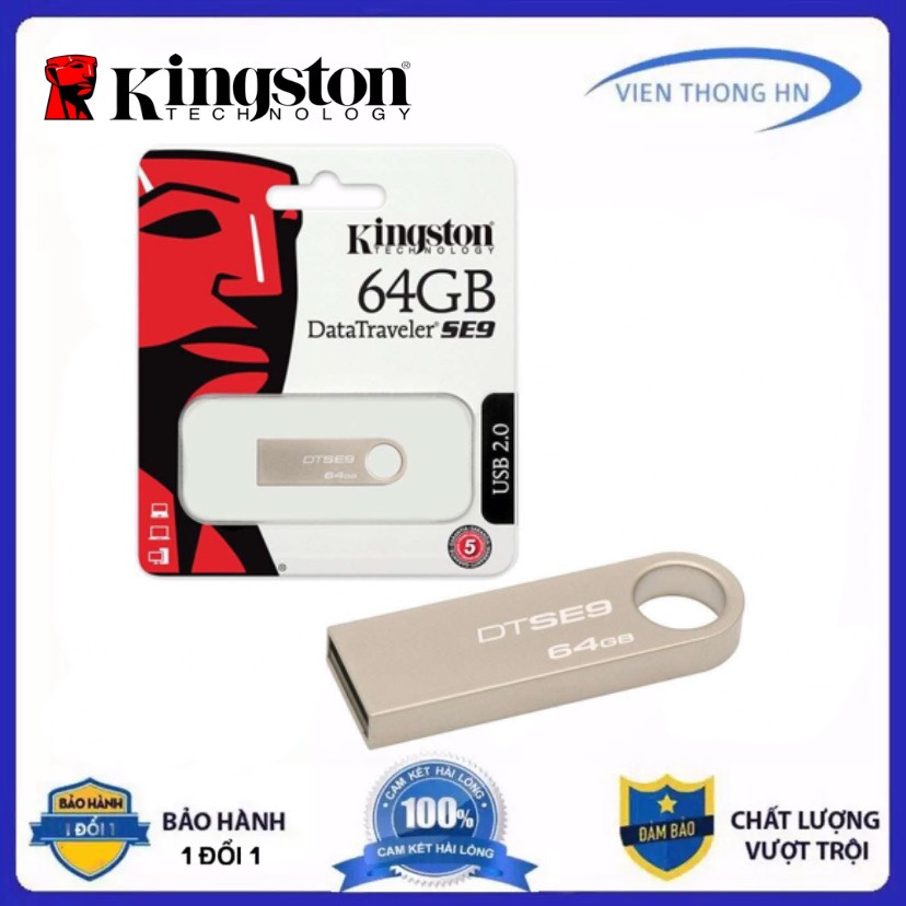 USB 2.0 Kingston DataTraveler SE9 64gb 32gb 16gb 8gb 4gb 2gb CÓ NTF