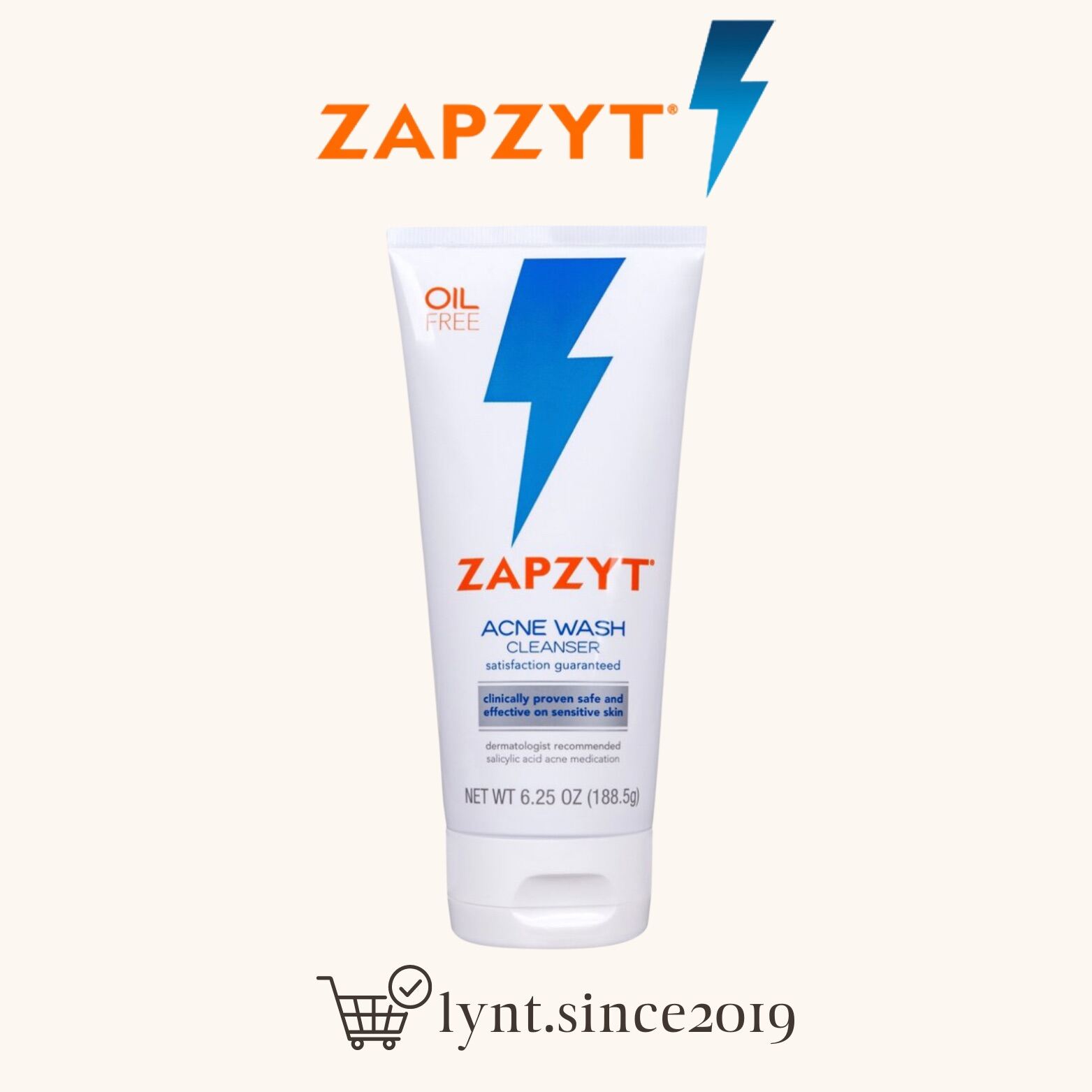 Sữa rửa mặt Zapzyt Acne Wash Cleanser 177g - lynt.since2019.