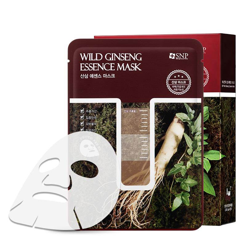 COMBO 10 MẶT NẠ SÂM RỪNG CHỐNG LÃO HÓA SNP WILD GINSENG ESSENCE MASK