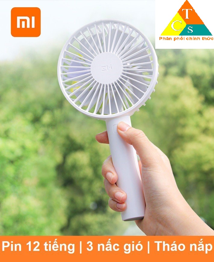 Quạt cầm tay xiaomi mini zmi af215 sạc nhanh 3350 mah 3 tốc độ - hàng chính hãng