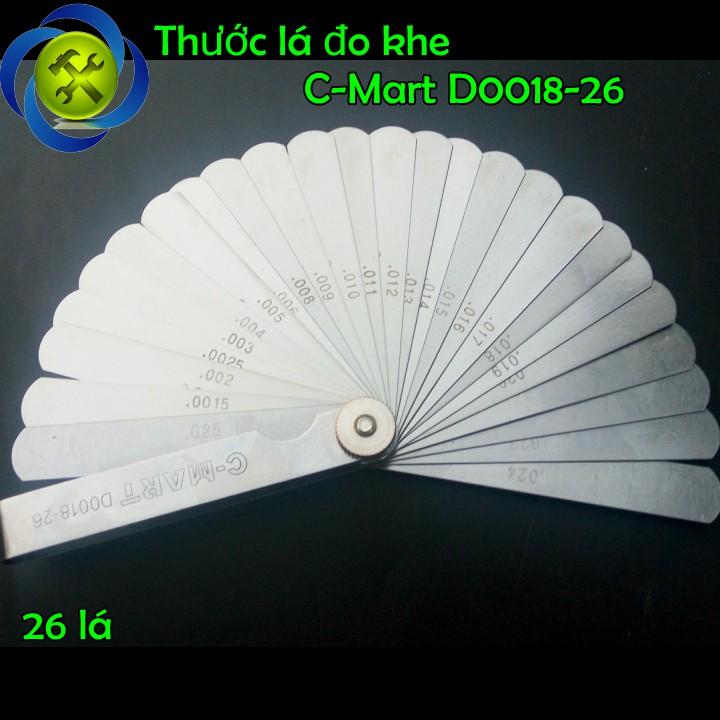 Thước lá đo khe c-mart d0018-26 26 lá 0.04-0.63mm