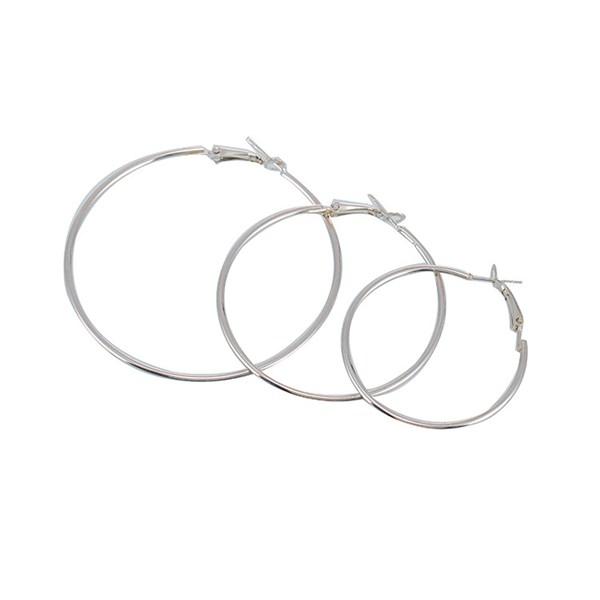 Bông Tai Khuyên Tròn Dạng Trơn Trẻ Trung Hàn Quốc Trend New Pop Big Circle Smôoth Large Hoop Earrings For Women Female Hyperbole Metal Ear Jewelry