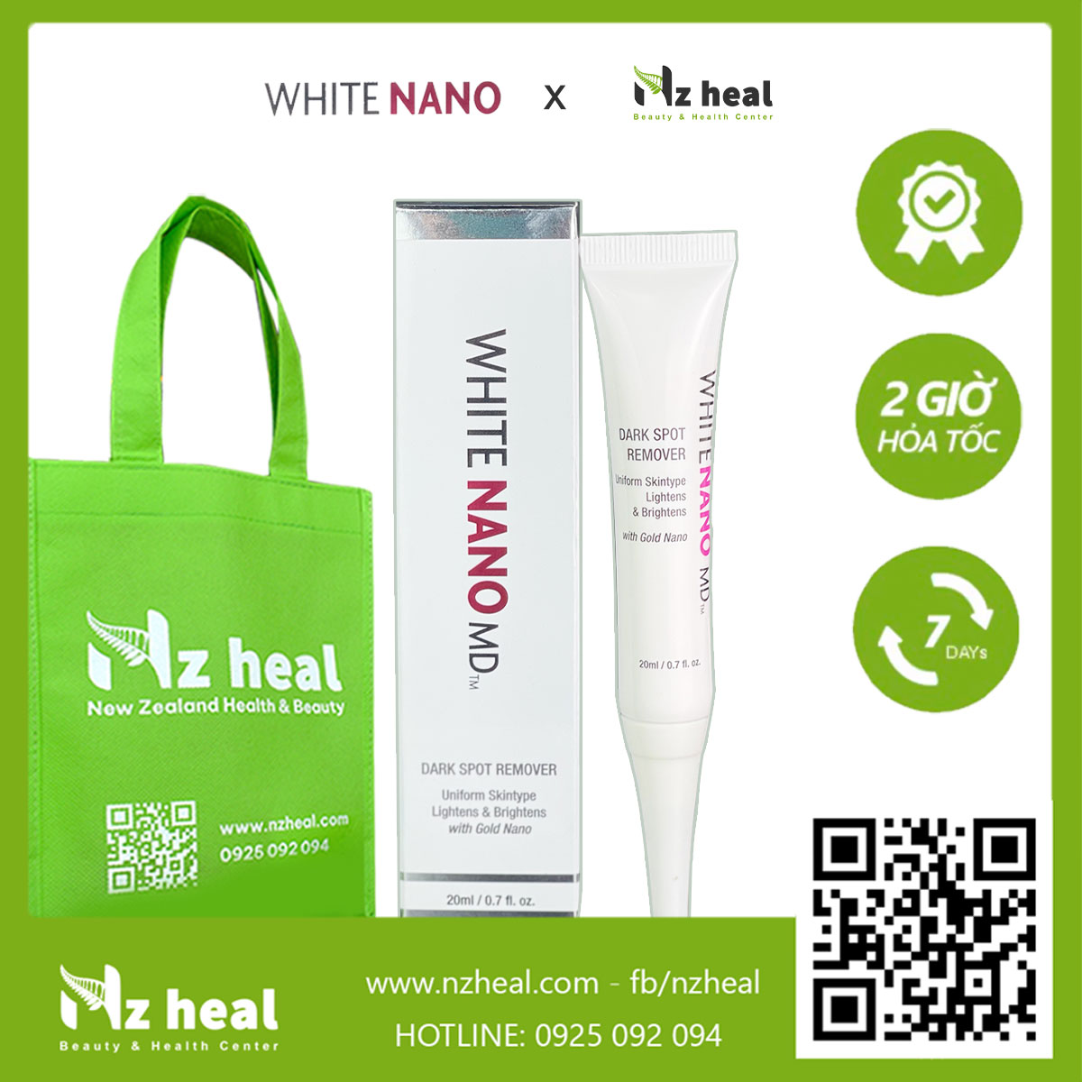 Serum làm mờ nám white nano dark spot remover 20ml