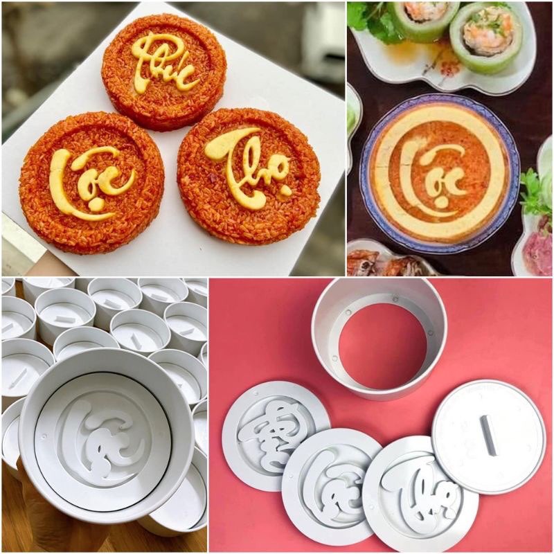 Khuôn xôi tạo hình chữ Phúc Lộc Thọ, khuôn đóng sôi sắc nét