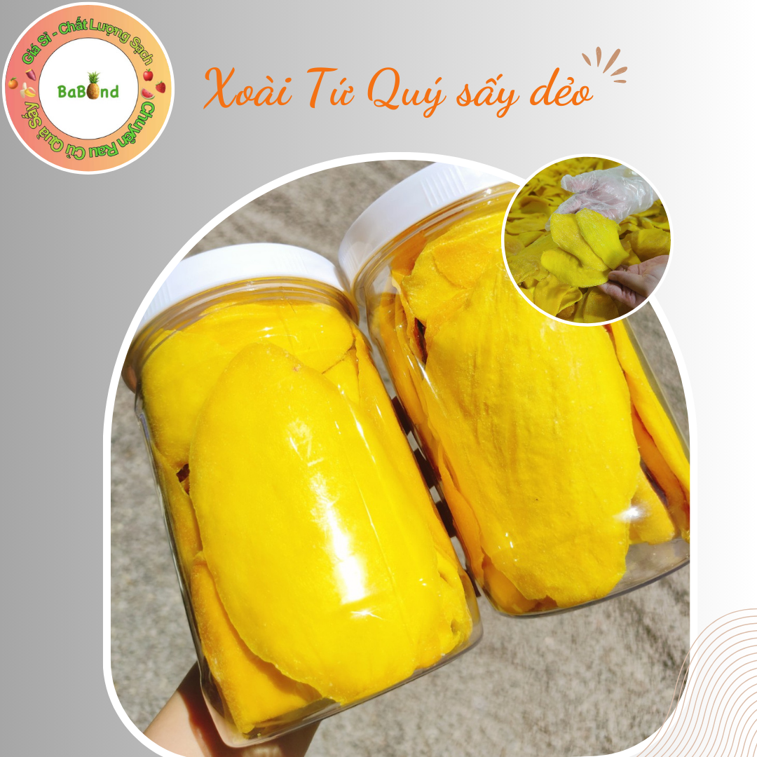 Xoài sấy nguyên vị ít đường Babond