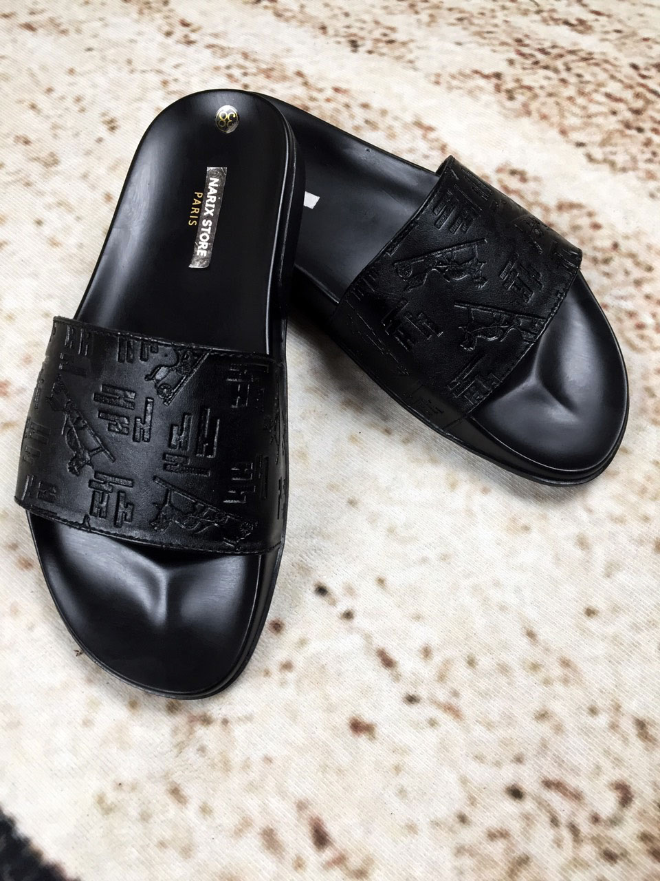 Dép Nam Quai Ngang In Họa Văn Độc Lạ HM R1:1