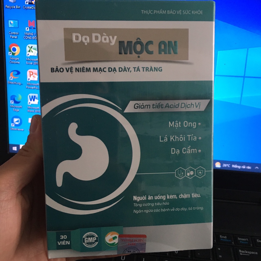 Dạ dày Mộc An, hỗ trợ giảm các triệu chứng đầy bụng, ợ hơi, ợ chua. Hộp 30 viên