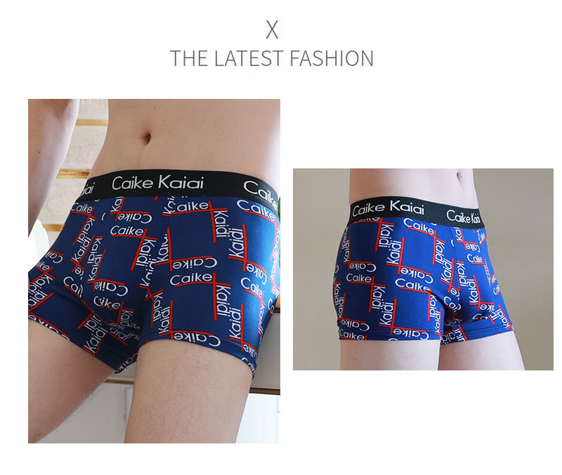 (Video Thật) Combo 4 quần sịp đùi nam họa tiết ( 1 bộ 4 chiếc ) Boxer nam - Quần lót nam