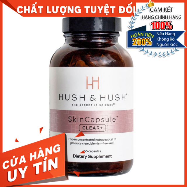 HÀNG NHẬP KHẨU - Viên Uống Giảm Mụn Image Skincare Hush & Hush SkinCapsule Clear+ 60viên - DuocmyphamDrAn