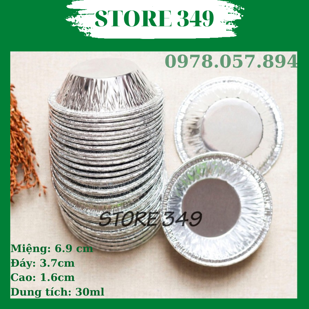 Chén Giấy Bạc Tart Trứng/ Nướng Hào Y1A- 250 Cái