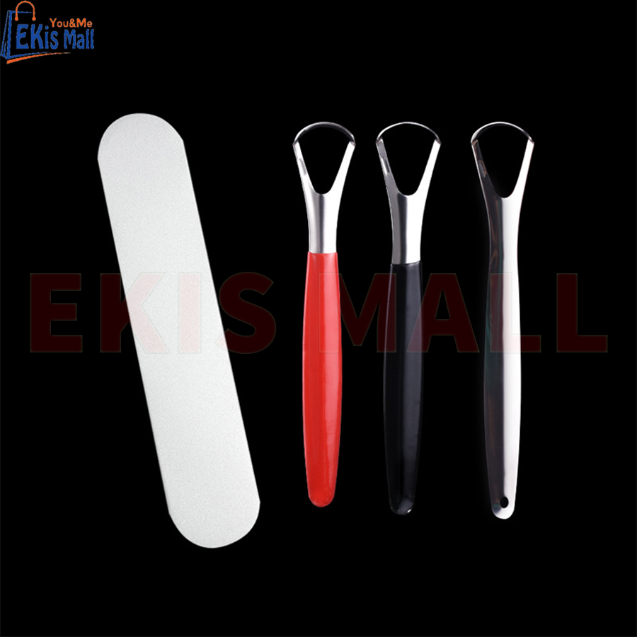 Cạo lưỡi Silicon Ekis Dụng cụ nạo lưỡi Cao cấp Bàn chải làm sạch vệ sinh lưỡi an toàn cho người lớn và trẻ em