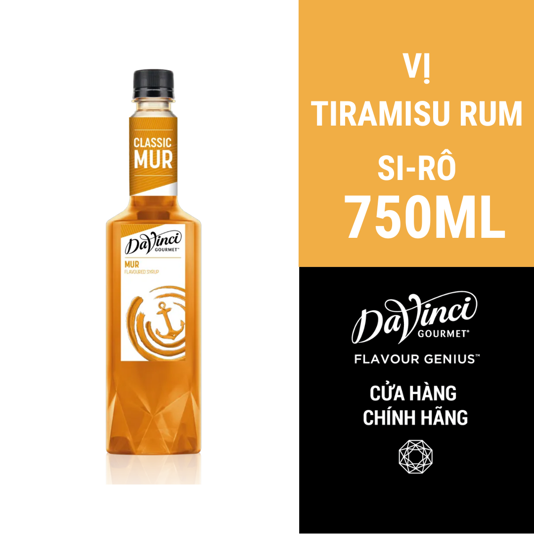 Siro Hương Vị Tiramisu Rum / Classic Mur Syrup - DaVinci Gourmet