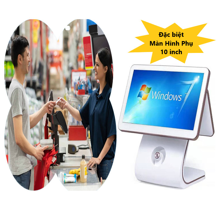 Máy pos bán hàng xprinter x10 plus tặng máy in hóa đơn nhiệt k58 - tặng free phần mềm bán hàng 3 tháng đăng ký mới