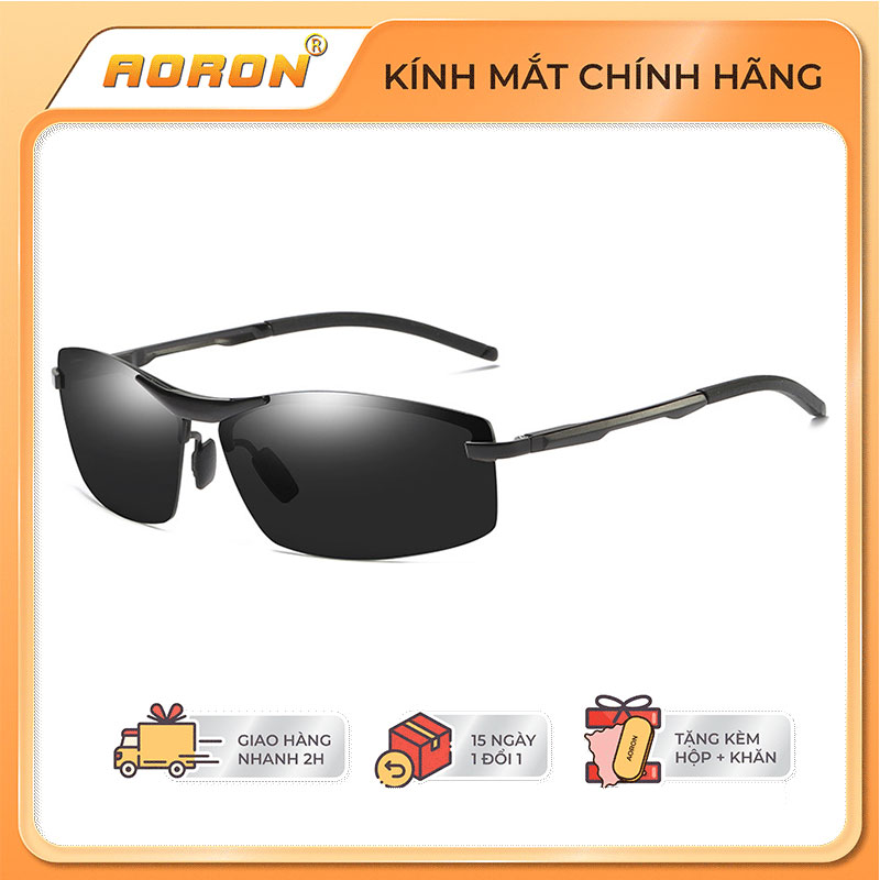 Kính Mát Nam, Mắt Kính Phân Cực Polarized Chống Lóa Đi Xe Ôm Mắt, Mắt Kính Chống UV400 Siêu Xịn - AK019 - AORON