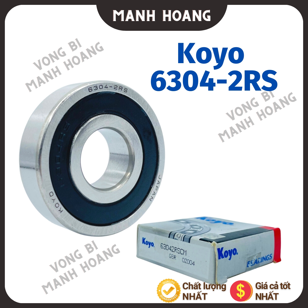 Vòng bi, bạc đạn 6304 - 2RSCM KOYO, tiêu chuẩn quốc tế, chất lượng cao, bền bỉ - Vòng bi Mạnh Hoàng
