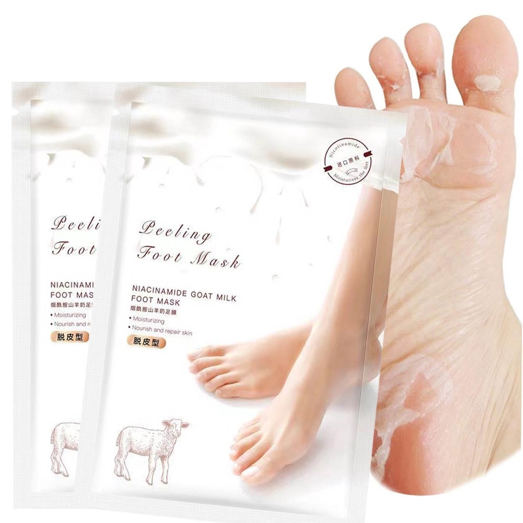 💖deal sốc💖 túi mặt nạ ủ chân lột da chết sữa dê nha đam sáng da và cung cấp dưỡng ẩm cho đôi bàn chân