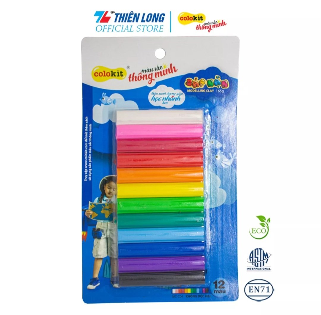 Sáp nặn colokit mc-04 - 12 màu cho bé
