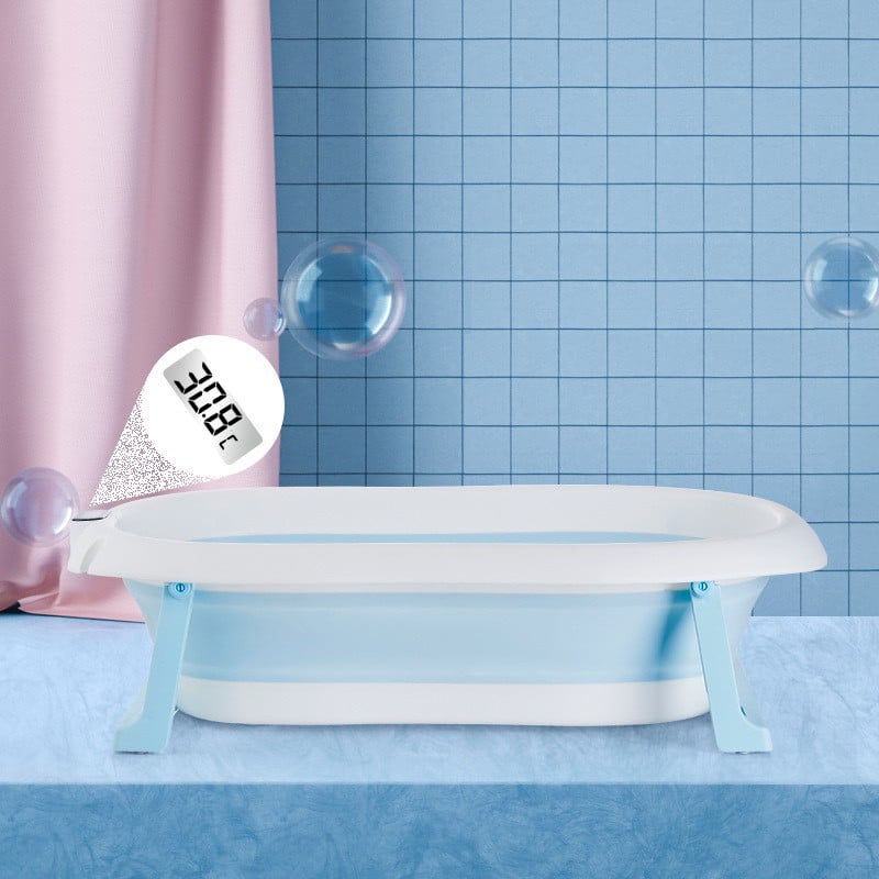 [CÓ NHIỆT KẾ] Chậu Tắm Có Nhiệt Kế Đo Nhiệt Độ Nước Cho Bé