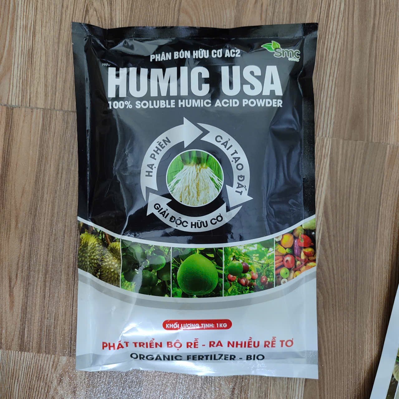  Phân bón hữu cơ acid humic usa 1kg kích rễ cực mạnh ra nhiều rễ tơ giúp cây hấp thụ dinh dưỡng đâm chồi nảy lộc xanh dày lá 