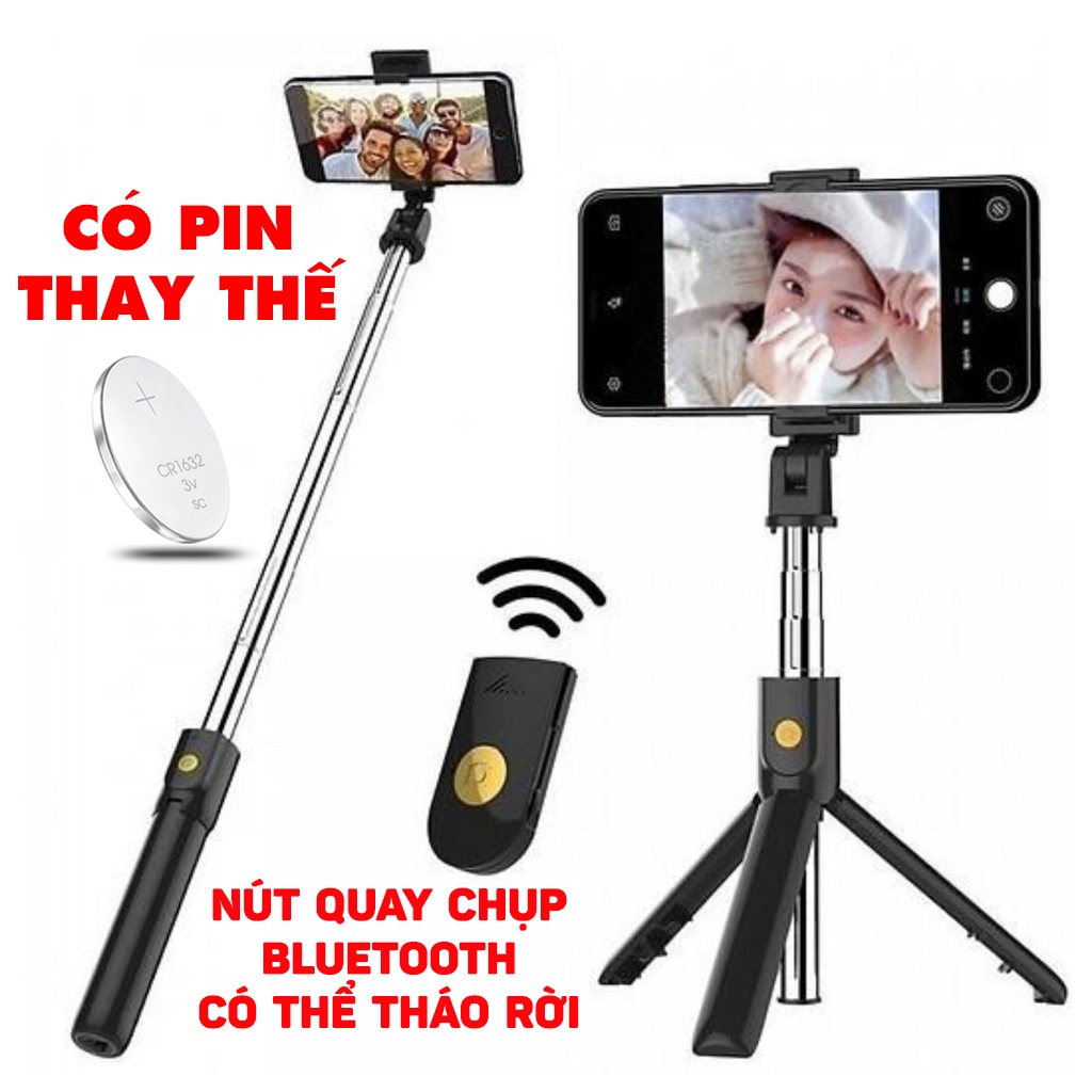🎁 tripod 5in1 🎁 gậy chụp ảnh tự sướng bluetooth 5 in 1 - tripod 3 chân - gậy tự sướng bluetooth - chụp hình salfie bluetooth - có đèn - gậy tự sướng kèm phím bluetooth