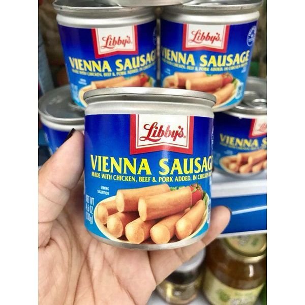 Lon xúc xích libby vienna sausage của mỹ 130g/lon