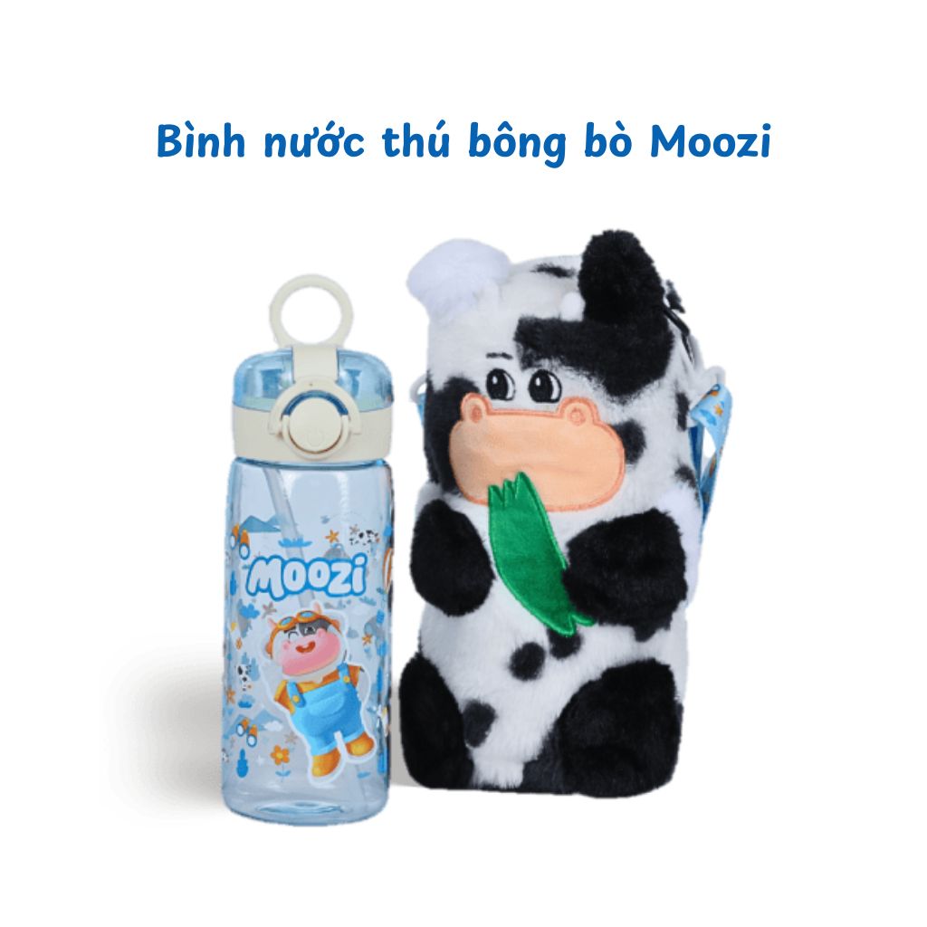 [QUÀ TẶNG KHÔNG BÁN] Bình nước thú bông bò Moozi