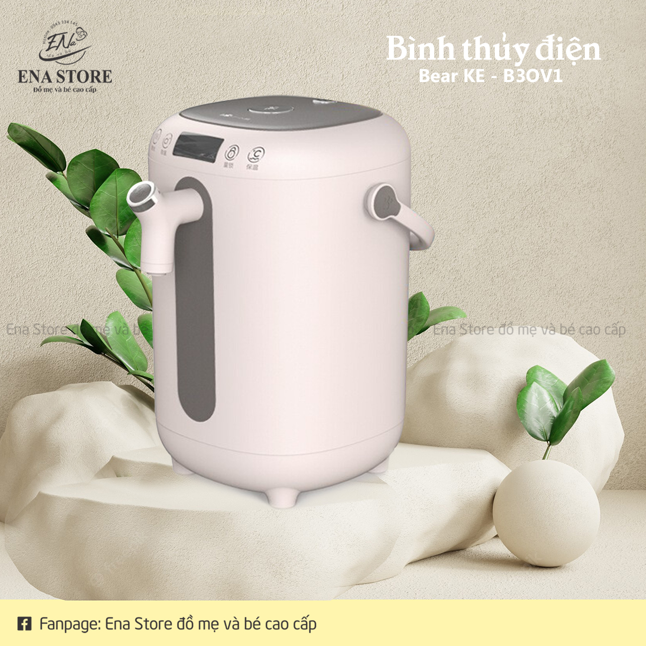 Bình đun nước bear thủy điện thông minh dung tích 3l