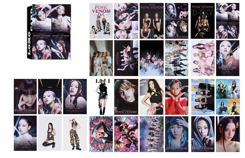 Lomo card backpink mv " pink venom" 1 hộp 30 tấm
