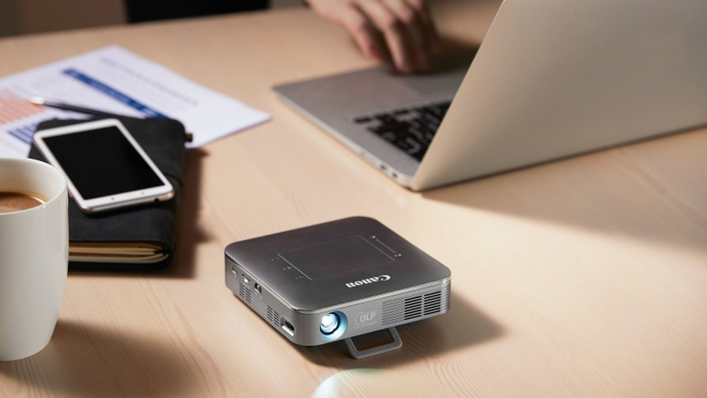 [Trả góp 0%] Máy chiếu mini không dây Canon MP250-S chip xử lý quad-core 1.5GHZ SDRAM 2GB chiếu hình ảnh 93 inch rạp chiếu phim ngay tại nhà