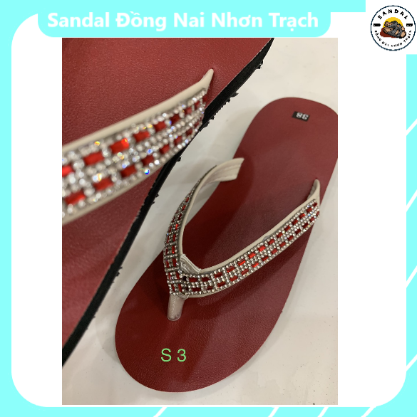 Dép nữ kẹp ngón đính cườm