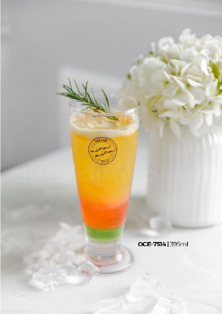 Bộ 6 Cốc thủy tinh Ocean Tiara Footed 395ml - Cốc trơn không in hình,ly cốc thuỷ tinh uống nước sang chảnh