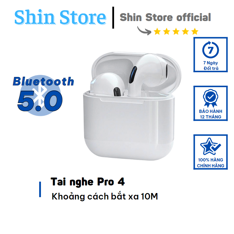 Tai nghe pro 4 bluetooth 5.0 tws nhét tai không dây - shinstore