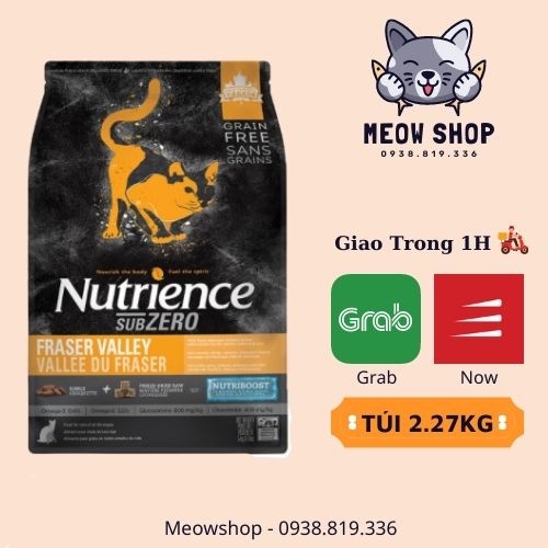 Hạt nutrience subzero túi 2.27kg cho mèo mọi độ tuổi - gà tây, cá hồi & rau củ quả